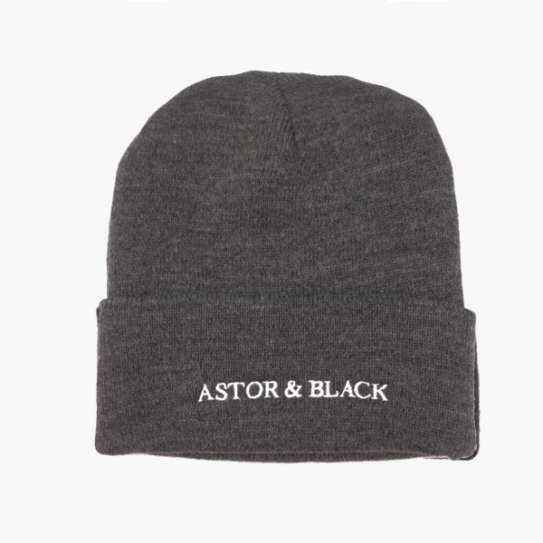 Astor & Black Charcoal Knit Hat