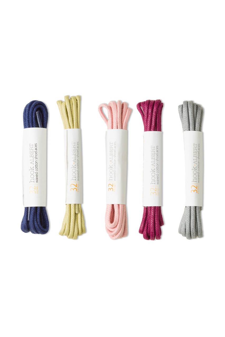 5-Pack Colored Dress Shoelaces (Navy, Grass, Light Pink, Maroon & Gray)