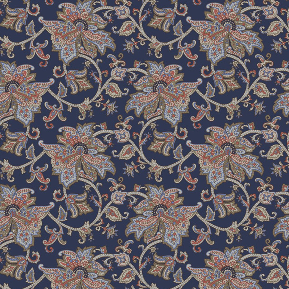 Navy Floral Paisley (GLD360181)