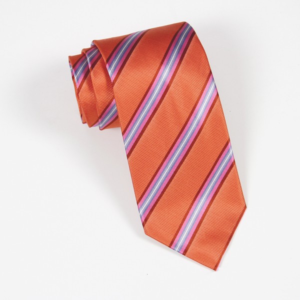 Orange/Pink Stripe Tie