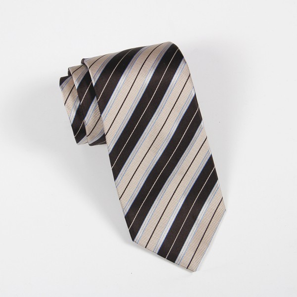 Brown/Tan Stripe Tie