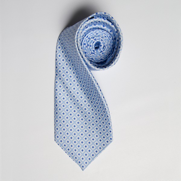 Light Blue/Blue Diamond Tie