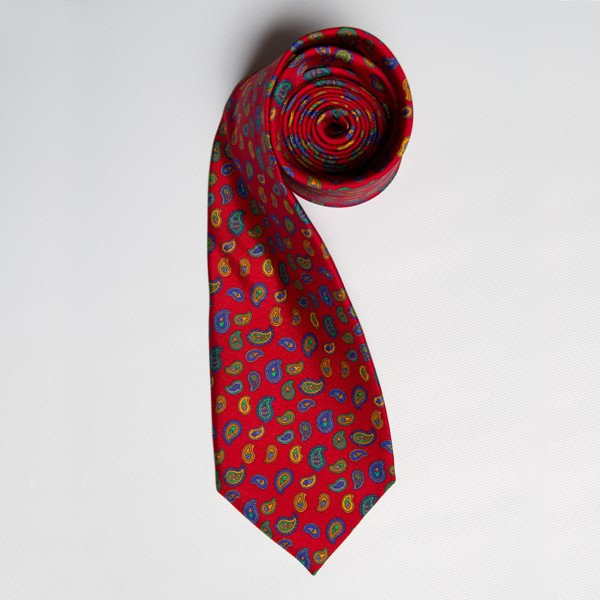 Red Multi Paisley Tie