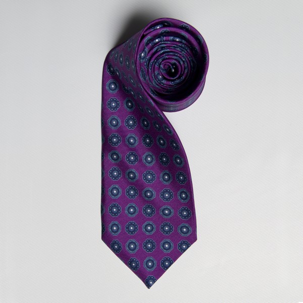 Purple/Grey Medallion Tie