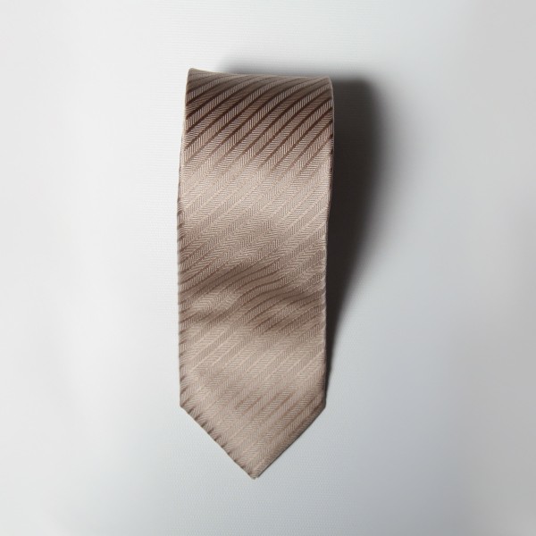 Tan Herringbone Tie