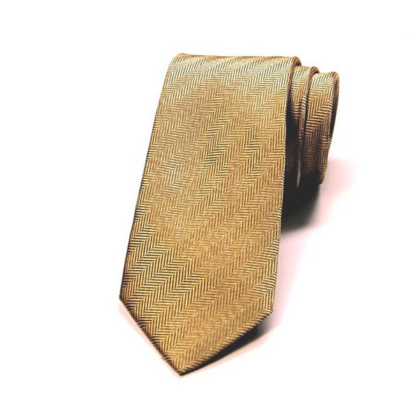 Yellow Herringbone Tie