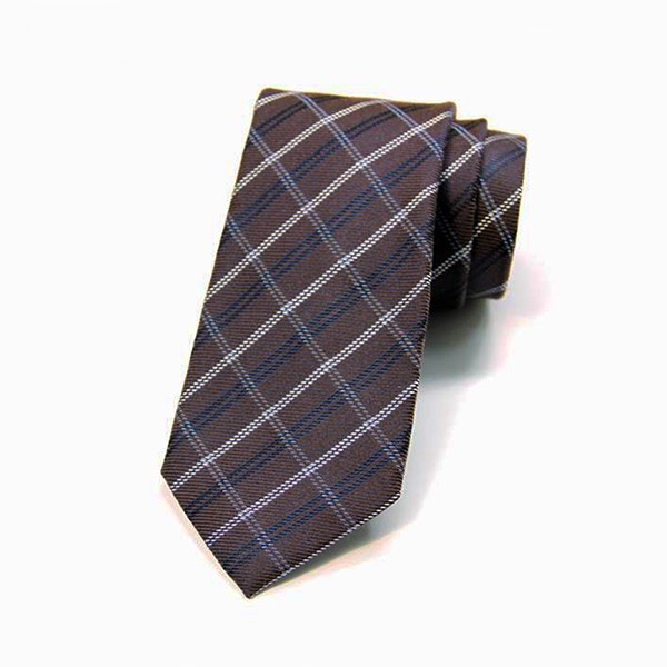 Brown Plaid Tie