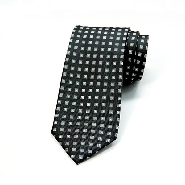 Black/Silver Neat Tie