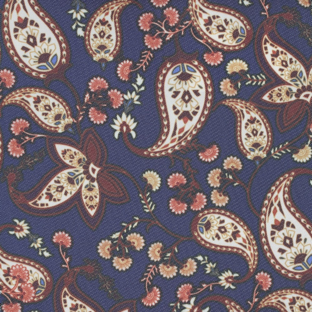 Navy Bold Paisley (Y10986A)
