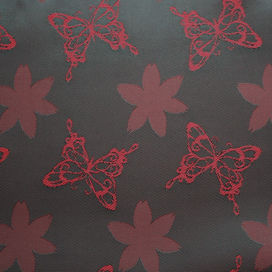 Red Green Butterfly Jacquard (YZ036)