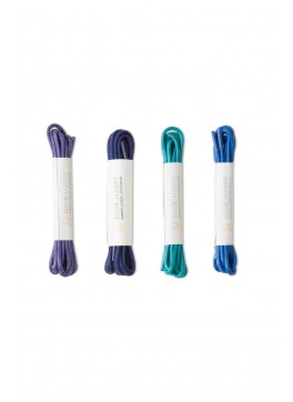 4-Pack Colored Dress Shoelaces (Purple, Navy, Teal & Blue)