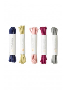 5-Pack Colored Dress Shoelaces (Navy, Grass, Light Pink, Maroon & Gray)