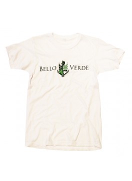 Bello Verde Green on White Crew