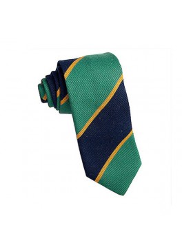 Green/Navy/Yellow Repp Stripe Tie