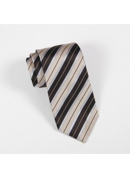 Brown/Tan Stripe Tie