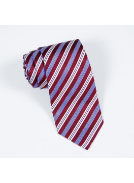 Red & Light Blue Stripe Tie