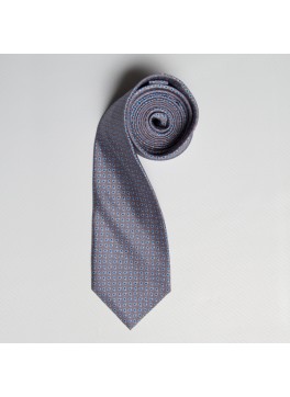 Grey/Blue Tiny Paisley Skinny Tie