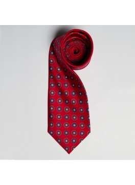 Red/Navy Medallion Tie