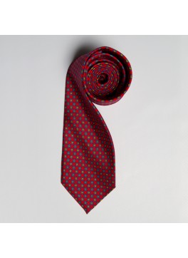 Red/Blue/Orange Floral Medallion Tie