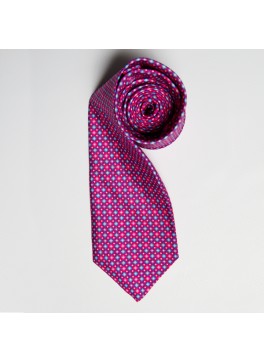 Pink/Blue Circle Print Tie