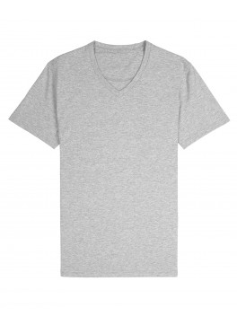 V-Neck Tee - Heather Grey Jersey