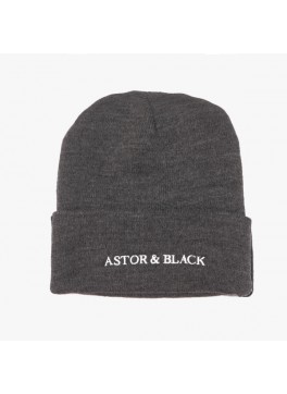 Astor & Black Charcoal Knit Hat