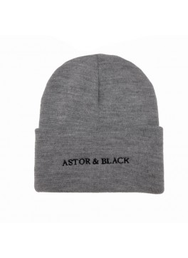 Astor & Black Grey Knit Hat