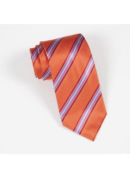 Orange/Pink Stripe Tie