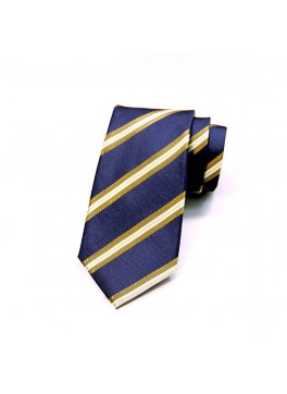 Navy/Tan Stripe Tie